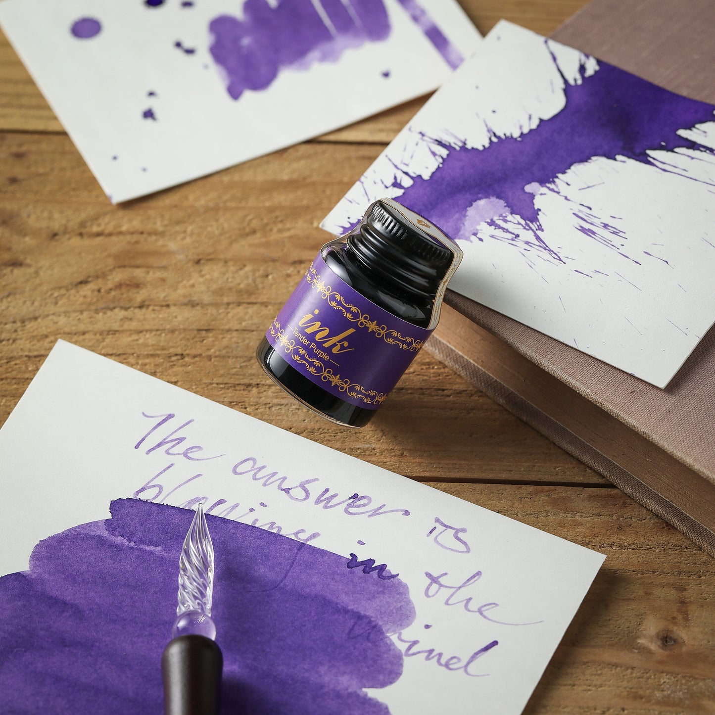 VANGOAL Six Colors Calligraphy Ink Set - Black, Blue, Orange, Green, Purple, and Red Ink for Foutain Pen, Dip Pen, Calligraphy Pen