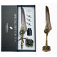 VANGOAL Steampunk Series Quill Pen and Ink Set - Peacock Feather Dip Pen with Display Stand, 2 Replacement Nibs, Black Ink and Blank Greeting Card